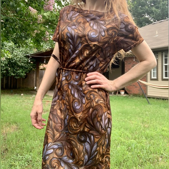 1940s abstract dress - Picture 7 of 10